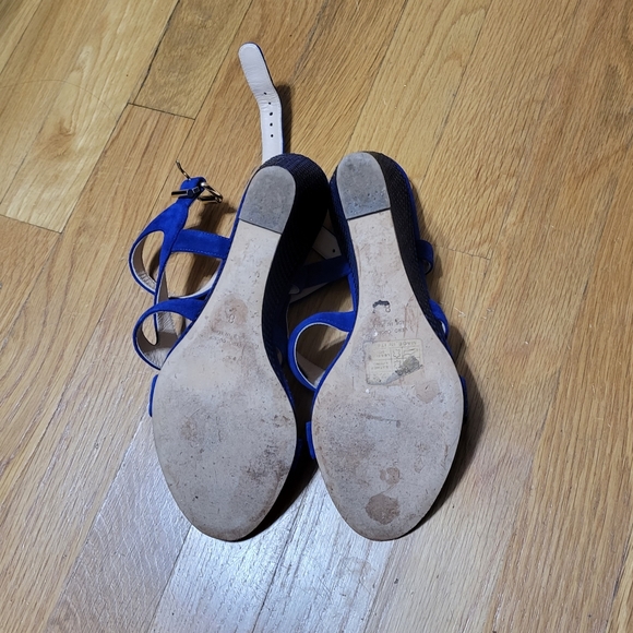 Blue Wedge Sandals - Picture 5 of 5